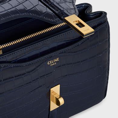 celine mini navy blue|MINI 16 IN POROSUS CROCODILE .